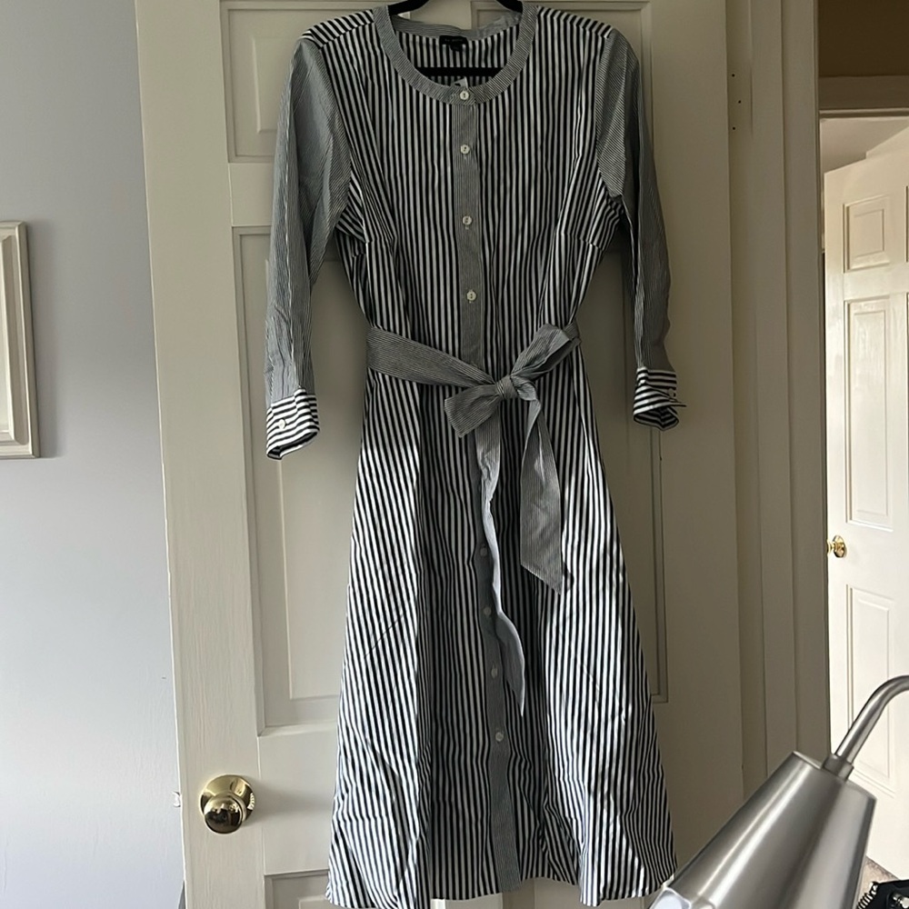 Talbots striped shirt dress NWT Size 12.